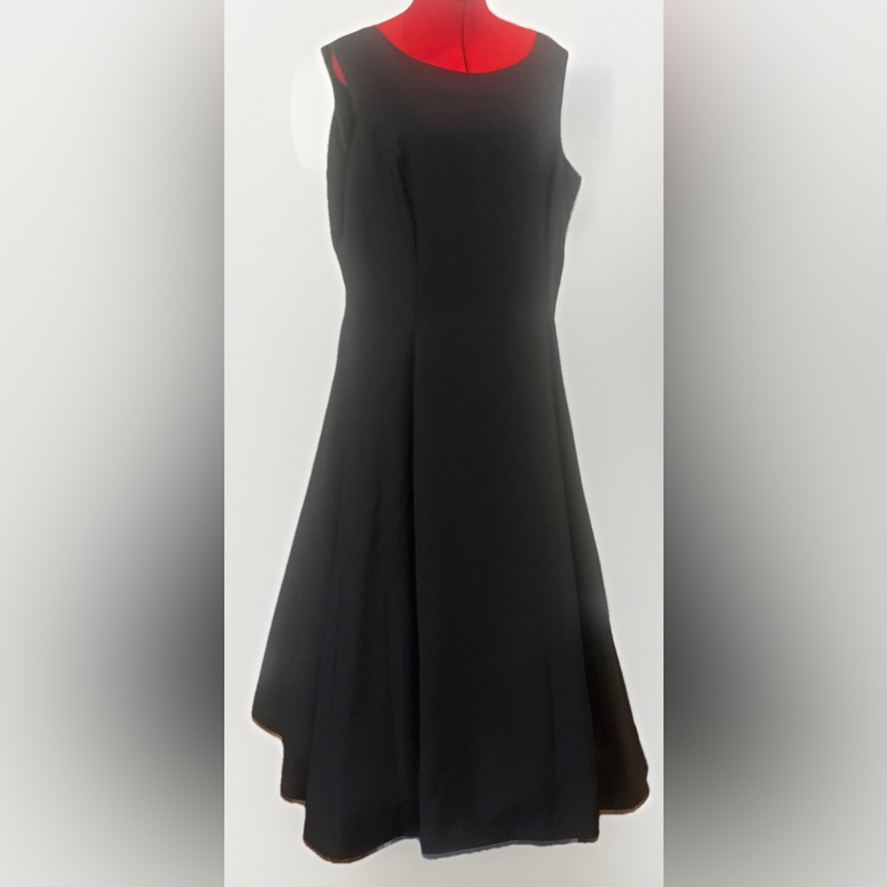 Simco Formal A-Line Full Length Black Sleeveless Dress